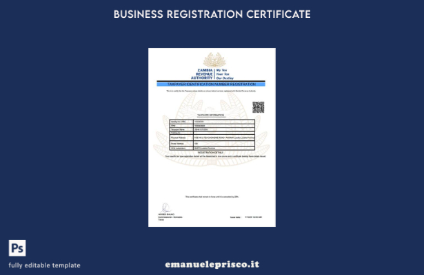 stile verificato Modello Word e PDF di registrazione del numero di identificazio